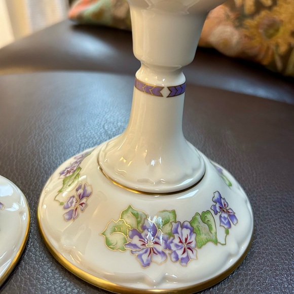 Pickard vintage candlestick holders. Excellent unused condition. Beautiful! - Picture 8 of 8